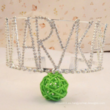 Coronas de las muchachas cristalinas de la tiara del Rhinestone de la corona de la letra para la fiesta